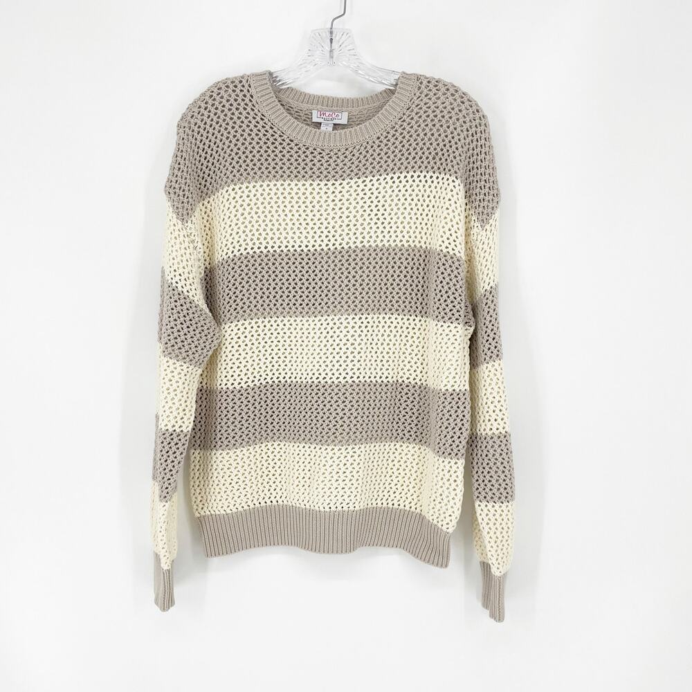 MOCO Boutique Stripe Knit pullover Sweater Size Small